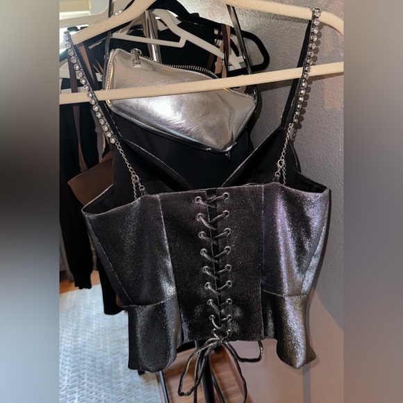 Brand new never worn Area Metallic corset top - Picture 4 of 7